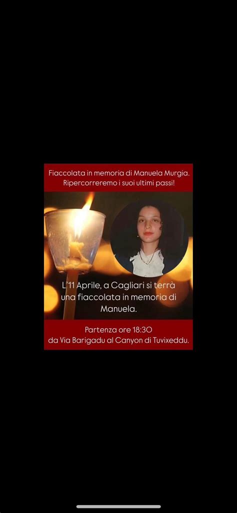 Fiaccolata in memoria di Manuela Murgia, Cagliari, Via Barigadu 3 09121 ...