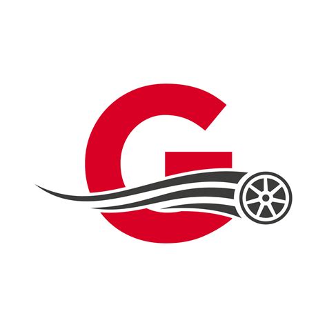 Sport Car Letter G Automotive Car Repair Logo Design Concept With Transport Tire Icon Vector ...