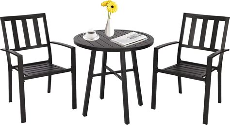 Stream Metal Bistro Set for Outdoor Garden - 2-Seater Table India | Ubuy