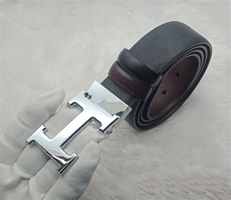 Fashionable H Letter Buckle With Reversible Strap For Men's-JonasParam ...