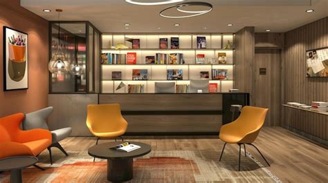 Hotel checkin counter with seating and decor | Premium AI-generated image