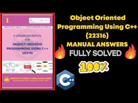 22316 Object Oriented Programming Using C++ OOP solved lab manual pdf ...