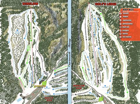 2020-21 Dartmouth Skiway Trail Map - New England Ski Map Database ...