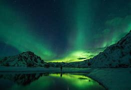 Image result for Snowy Night with Lake