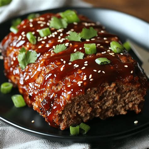 Sweet & Spicy Korean BBQ Meatloaf - Justine Recipes
