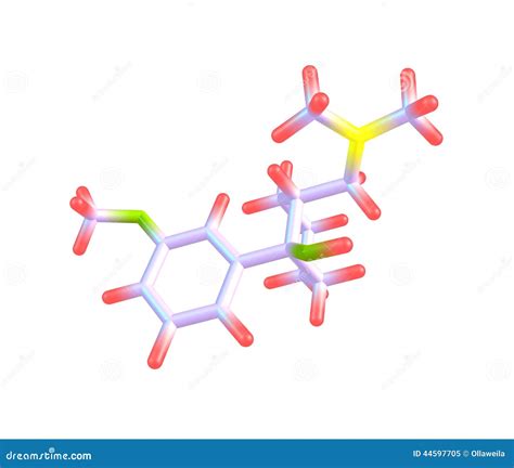 Tramadol Molecule Isolated on White Stock Illustration - Illustration of therapy, medicine: 44597705