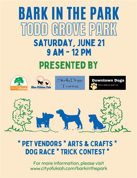 Bark in the Park - City of Ukiah, CA - city of ukiah employment