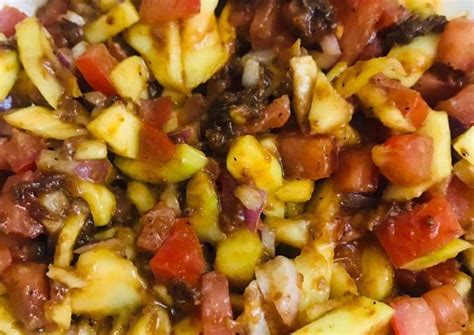 Ensaladang mangga (green manggo salad with shrimp paste) a Filipino ...
