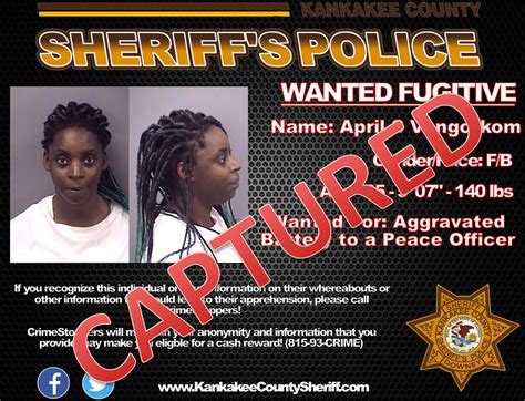 Kankakee County Sheriff's Office - UPDATE ON INMATE ESCAPE FROM JEROME ...