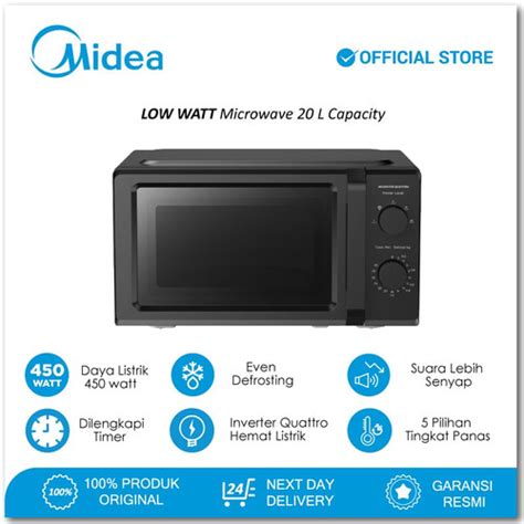 Jual MIDEA MMO20PLA-MMPFBK Microwave Oven Listrik Inverter 20 Liter ...