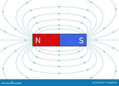 Magnetic Field Lines Around a Bar Magnet Stock Illustration ...