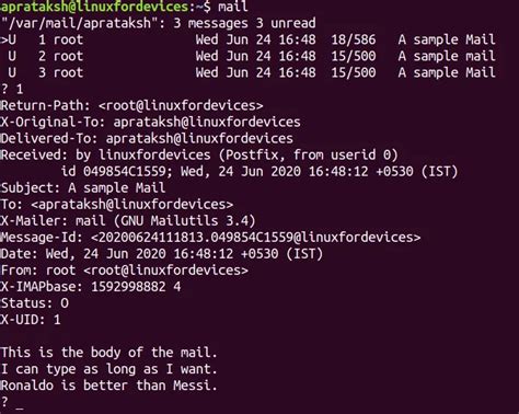 Image result for Mail Command in Linux