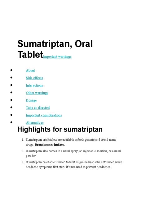 Image result for Sumatriptan Uses