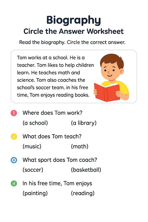 Free Printable Biography Worksheets - Great Research