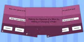 Making Opposites by Adding or Changing a Prefix PowerPoint Quiz - ESL ...