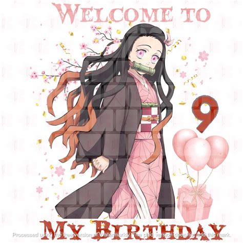 Nezuko Birthday, Anime, Birthday, Demons Slayer, Nezuko, Png ...