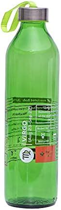 SAND DUNE Set of 1, 800 ml Each Zodiac Virgo Printed Glass water bottle ...