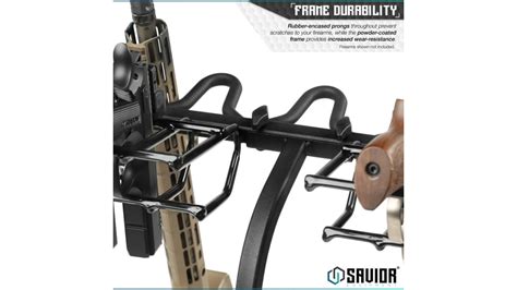 Savior Equipment Mobile Stand Firearm Rack RK-RIF6-ST-BK + Best Rated