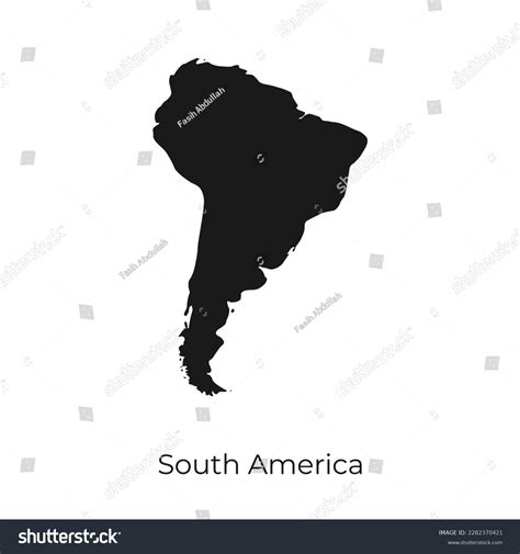 Blind map of south america