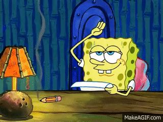 Spongebob Writing Gifs