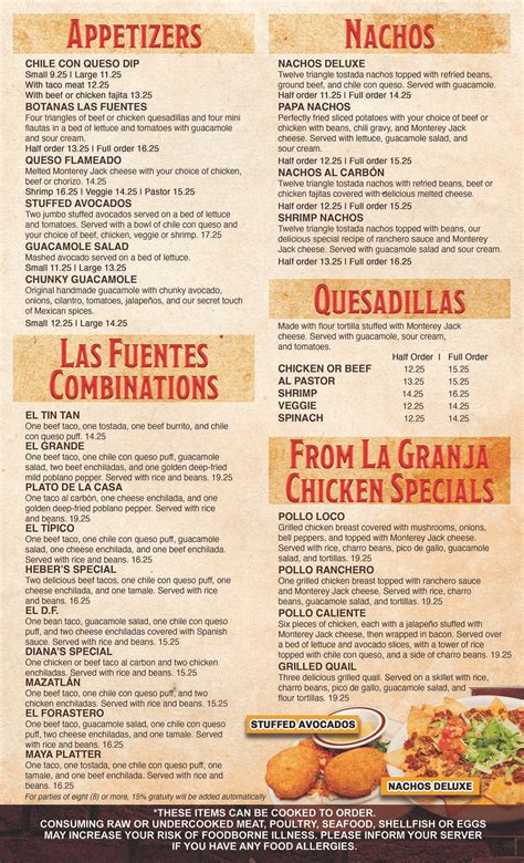 Las Fuentes – Mexican Restaurant & Bar Fine Mexican Cuisine