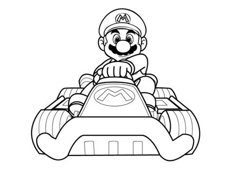 Mario Kart coloring page to download - Mario Kart Coloring Pages