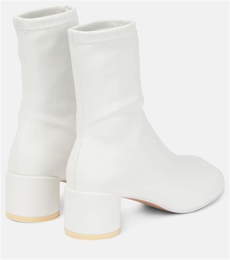 Anatomic faux leather ankle boots in white - MM 6 Maison Margiela ...