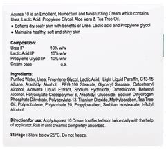 Aqurea 10 Moisturizing Urea Cream 100 Gm - Uses, Side Effects, Dosage ...