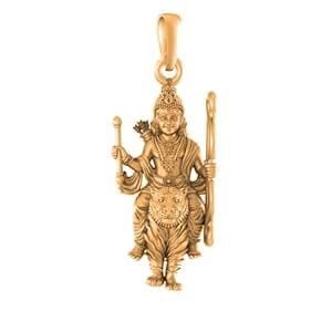 AKSHAT SAPPHIRE 925 Sterling Silver Golden God Ayyappa Pendant Lord ...
