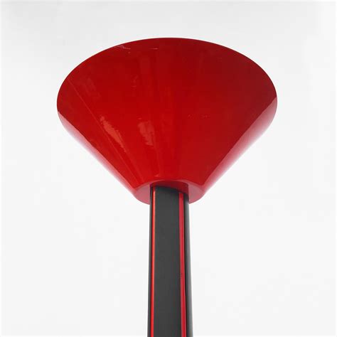 Memphis Inspired Uplighters 1980s Floor Lamp Red Black Postmodern ...