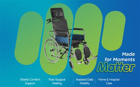 Asmofit Commode Wheelchair for Old People and Patient | Recliner ...