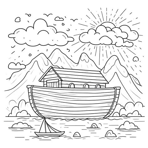 Printable Noah’s Ark coloring page - Download, Print or Color Online ...