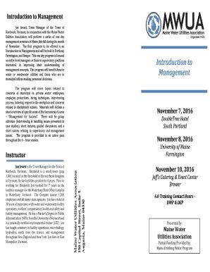 Fillable Online mwua Intro to Management Brochure - Maine Water ...