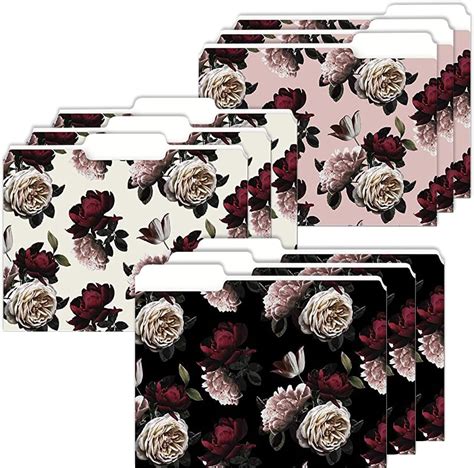 Buy Happy Day! Products 9 Decorative File Folders for Women - Black ...