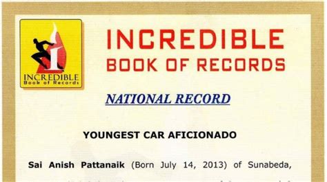 The Wonder Boy set International Records by Identifying Branded Cars..