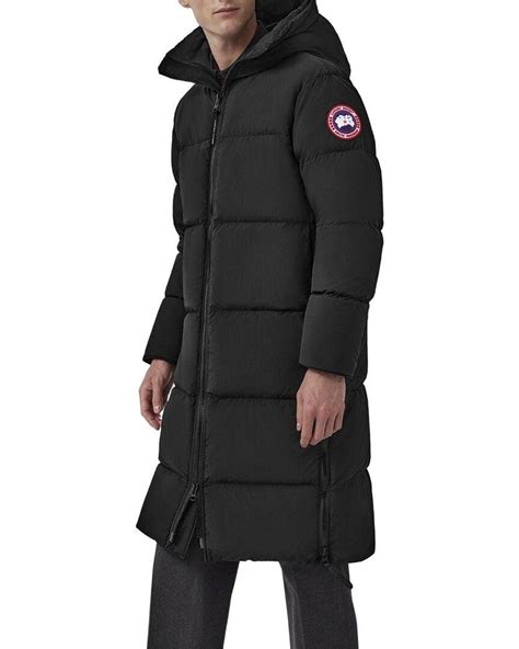 Canada Goose Lawrence Long Down Puffer Coat in Black for Men | Lyst