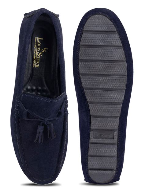 Buy Italian Suede Leather Penny Tassel Loafers - Louis Stitch