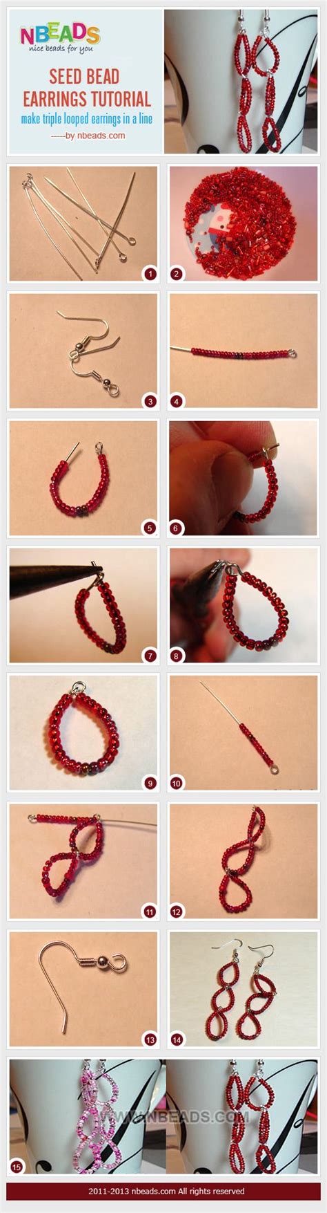 Image result for Seed Bead Earrings Tutorial