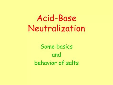 Image result for Acid and Base Neutralization