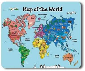 Go Green Tale Designer Mouse Pad|World Map|Rubber Base Mouse Pad for ...