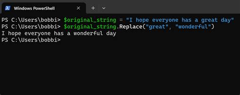 PowerShell Replace String 的图像结果