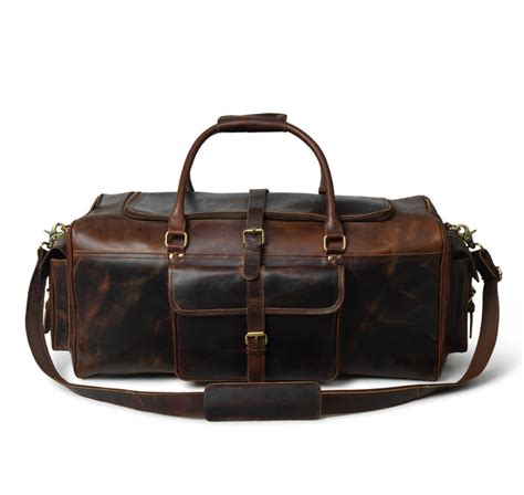 Genuine Leather Travel Duffle Bag | Leather Travel Bag | MaheTri | Gift ...