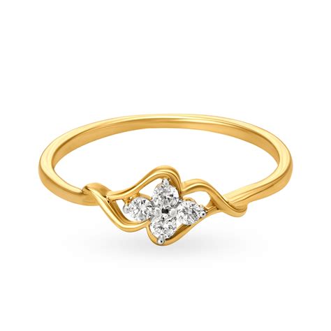 Four Stone Studded Diamond Finger Ring