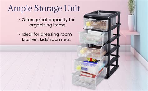 Kuber Industries 2-Layer Collapsible Multipurpose Plastic Drawers ...