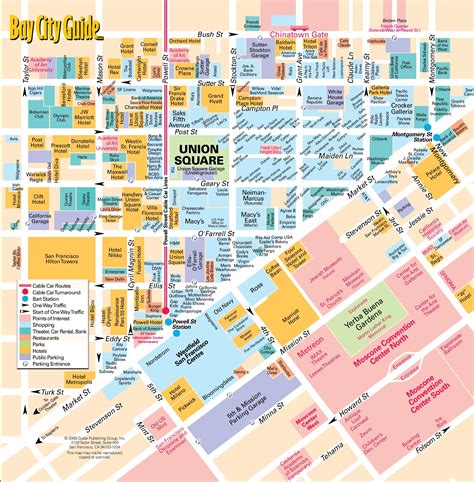 Map Downtown San Francisco California