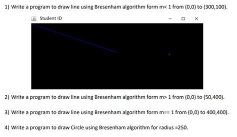 Image result for Bresenham Line Drawing Algorithm Program in C Output