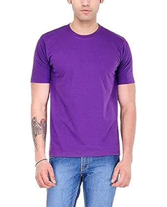 Buy ZORO Men Cotton T-Shirt Purple 0034 (M) at Amazon.in