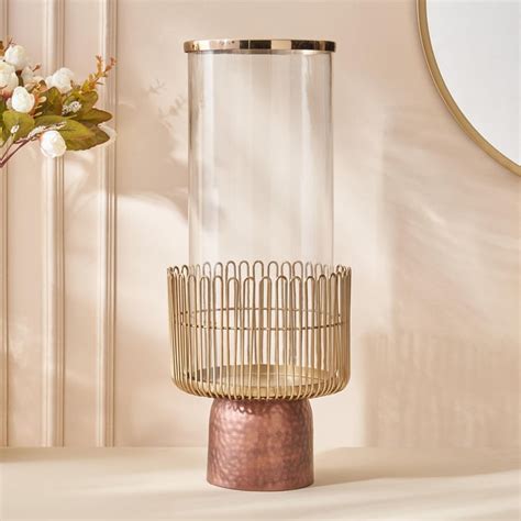 Buy Mystique Filo Glass Vase with Metal Base from Home Centre at just ...