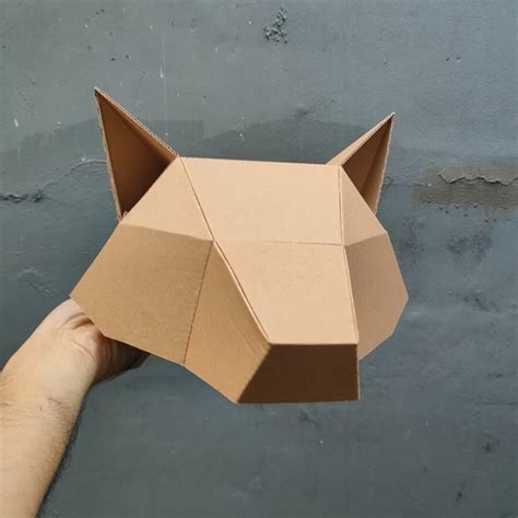 Buy Wolf Hat Template - DIY Cardboard Craft Pattern (scalable PDF ...