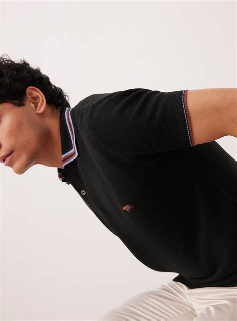 Buy Jet Tipping Polo | Casual Black Solids Polos for Men Online | Andamen